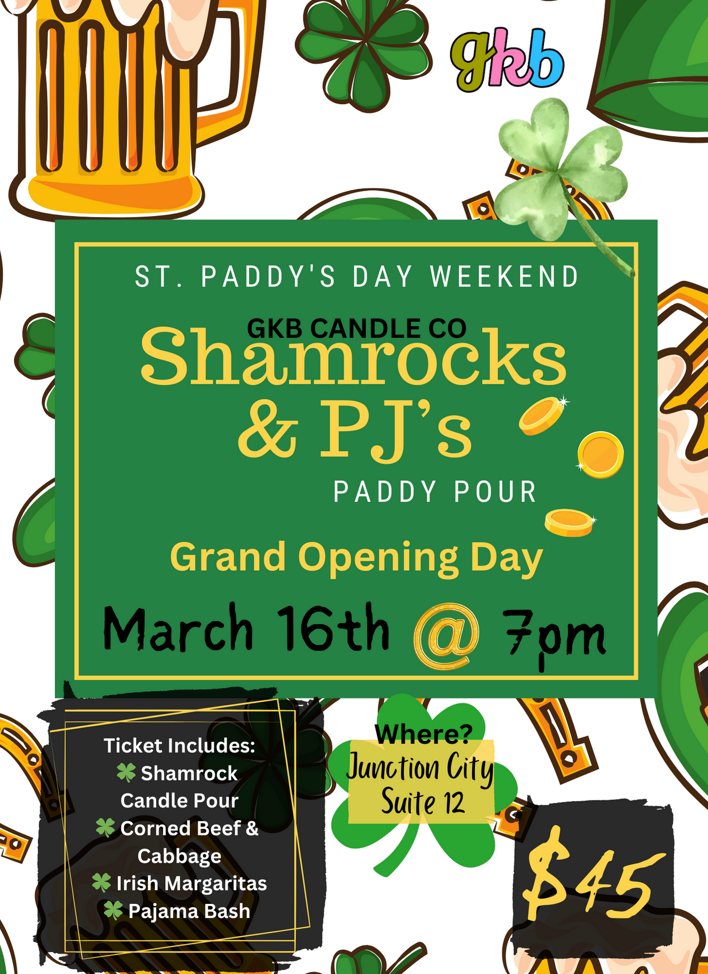Shamrocks & PJ’s Paddy Pour