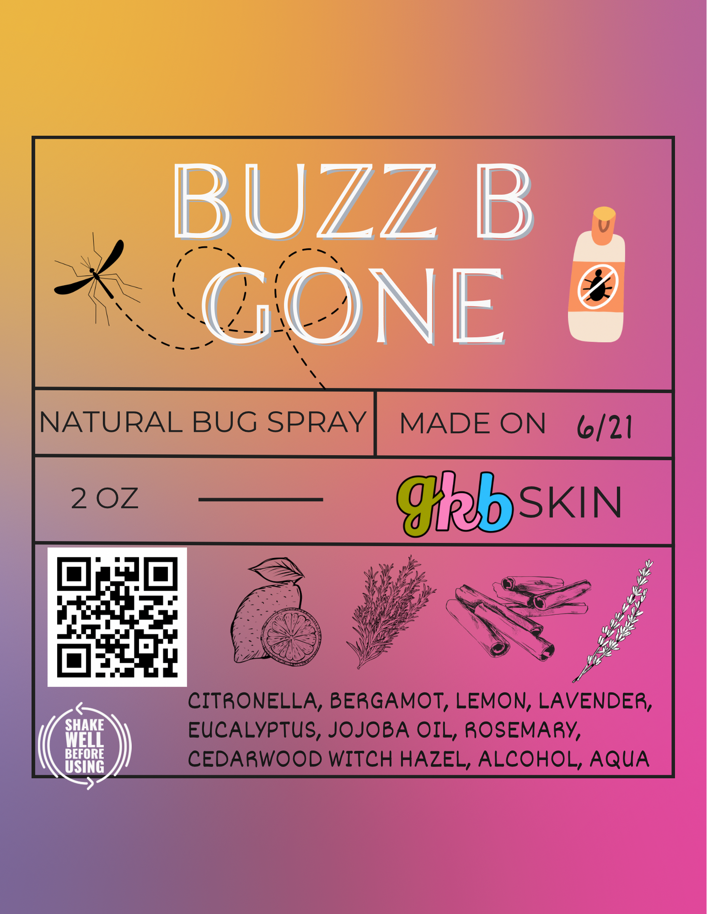 Buzz B Gone Bug Spray